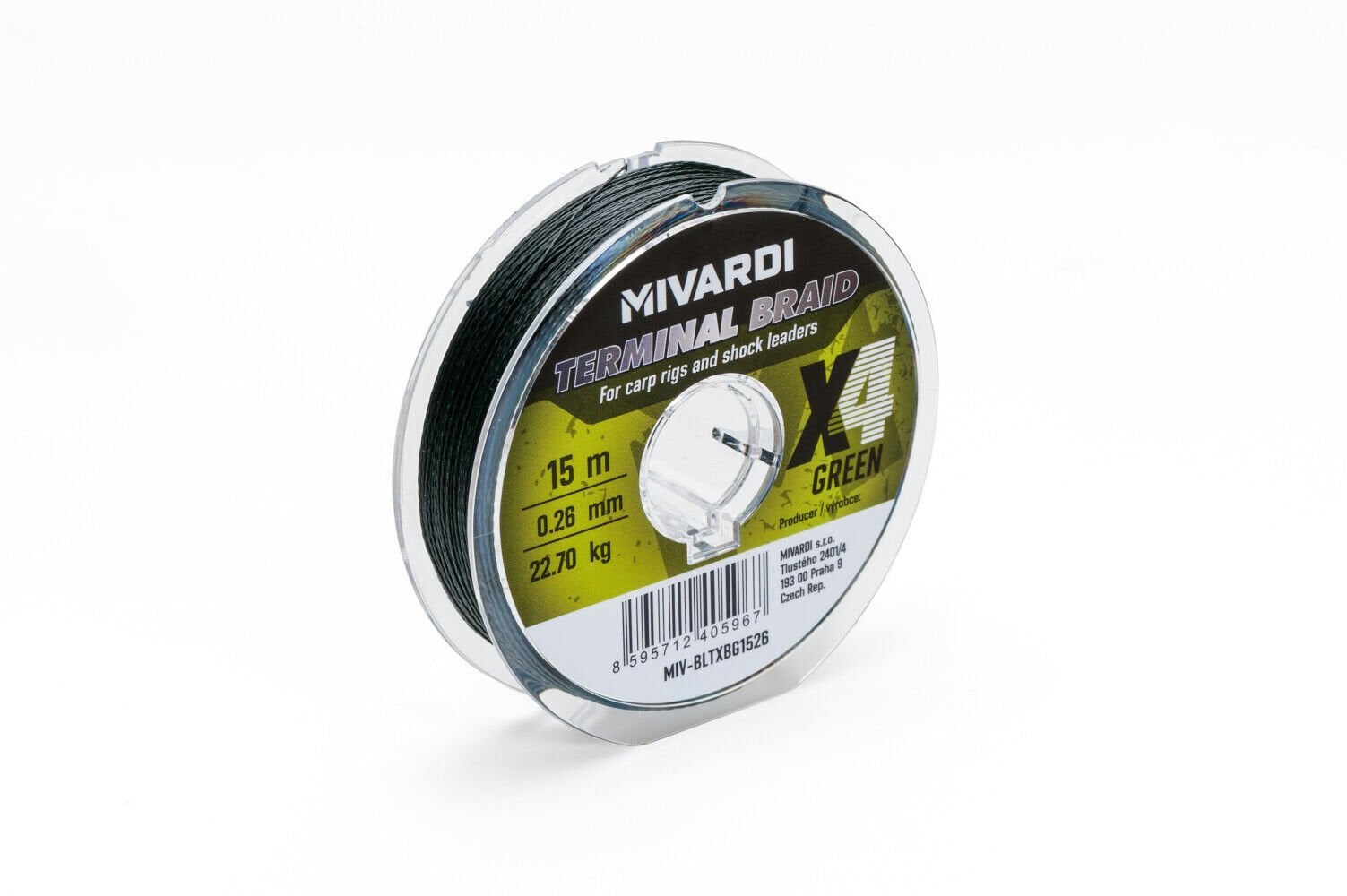 Mivardi Terminal X4 braid 0.26 mm - Green Yeşil Shock Leader ve Rig İpi