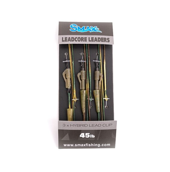 Smax Leadcore Leaders 3 Adet 45lb Hybrid Lead Clip