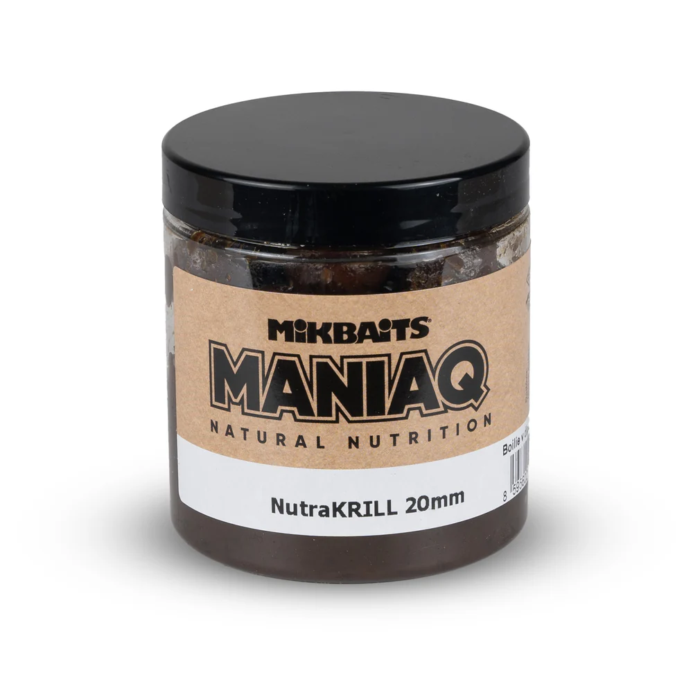 Mikbaits Maniaq NutraKRİLL Boilie & Dip 250ml 20mm Natural Kril Atraktörlü Boili