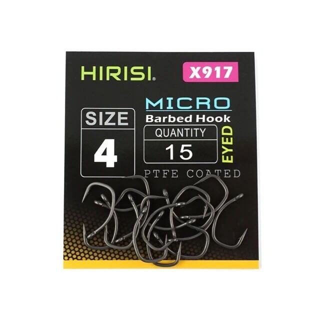 Hirisi X917 Lock Hook Micro Barbed No 4 Sazan İğnesi
